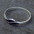 Hand crafted 925 silver with two flush set slim Whitby Jet stones
