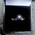 Hand crafted contemporary slim pointed sterling silver ring inlaid with Whitby Jet