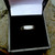 Hand crafted narrow 925 silver signet ring with elongated oblong black gemstone