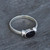 Handcrafted Modern 925 silver ring with Whitby Jet