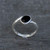 Sterling silver twist ring with oval Whitby Jet stone