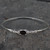 Handcrafted 925 silver Celtic Whitby jet bangle