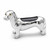 Whitby Jet solid Sterling Silver Dachshund dog ornamental figurine