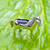 Collectible Whitby Jet and solid 925 sterling silver Horse Ornament