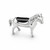 Collectible Whitby Jet and solid 925 sterling silver Horse Ornament