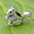 Whitby Jet and Sterling Silver Squirrel Figurine