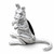 Collectible Solid silver Kangaroo Ornament with hand carved Whitby Jet