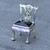 Whitby Jet and Sterling Silver Collectible Chair Ornament