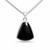 Hand crafted large curved triangle pendant with heavy sterling silver snake chain