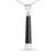Handmade Whitby Jet and Indonesian Amber long cylindrical drop pendant necklace
