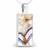 Large rectangular sterling silver Derbyshire blue John pendant with solid silver reverse