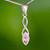 Sterling silver Derbyshire blue John marquise Celtic necklace