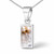 Oblong Derbyshire Blue John and sterling silver pendant with solid silver back