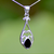 Sterling Silver Celtic pendant necklace with Whitby Jet teardrop