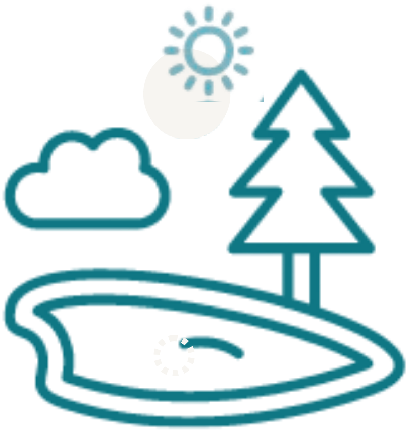 Lake paddleboarding icon