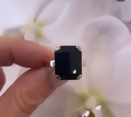 9ct Yellow Gold Black Onyx Ring  9ct Yellow Gold Black Onyx Ring
