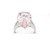 18ct White Gold Diamond and Morganite Pear Ring