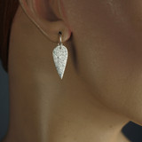 Mannequin View - Earrings- .999 Fine Silver B Teardrop - (small) (1642B)