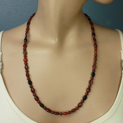 Mannequin View - Koffee Kraze Necklace on Sterling Silver 27 inches (1382)