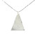 Back View - Tree Triangle Pendant (Fine Silver) (16 inches) (1806)