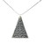 Front View - Tree Triangle Pendant (Fine Silver) (16 inches) (1806)