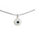 Front View - Blue Flower Pendant (Fine Silver) (18 inches) (1825B)