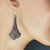 Mannequin View - Crystal-Shaped Drop Earrings (Fine Silver) (1801)