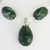 Pendant View - Seraphinite Drop and Ovals with Czech Glass Flower Necklace (19 inches) (0794)
