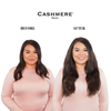 Front Before & After 16" Bel Air Brunette Classic Clip In Hair Extensions Cashmere Hair