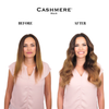 Front Before & After 20" Hollywood Bronzed Brunette Classic Clip In Hair Extensions