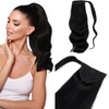 Pure Black Wrap Ponytail Real Human Remy Hair