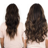 Before & After 20" Bombshell Brunette Classic Clip In Hair Extensions