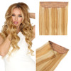 Cashmere Hair One Piece Volumizer Clip In  Hair Extension- Golden Blonde Halo Hair Extensions