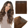 Light Brown Cashmere Hair Volumizer One Piece Hair Extension Light Brown Halo Extension