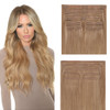 Natural Blonde Seamless Clip In Hair Extensions by Cashmere Hair