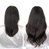 Black Brown Seamless Clip In Hair Extensions by Cashmere Hair
