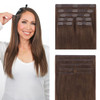 Light Brown Seamless Clip In Hair Extensions by Cashmere Hair
