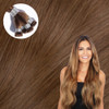 Beverly Hills Brunette halo hair extensions