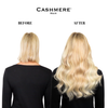 Back Before & After Lightest Blonde Classic Clip In Hair Extensions Cashmere Hair