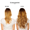 Back Before & After Golden Blonde Classic Clip In Hair Extension Cashmere Hair 