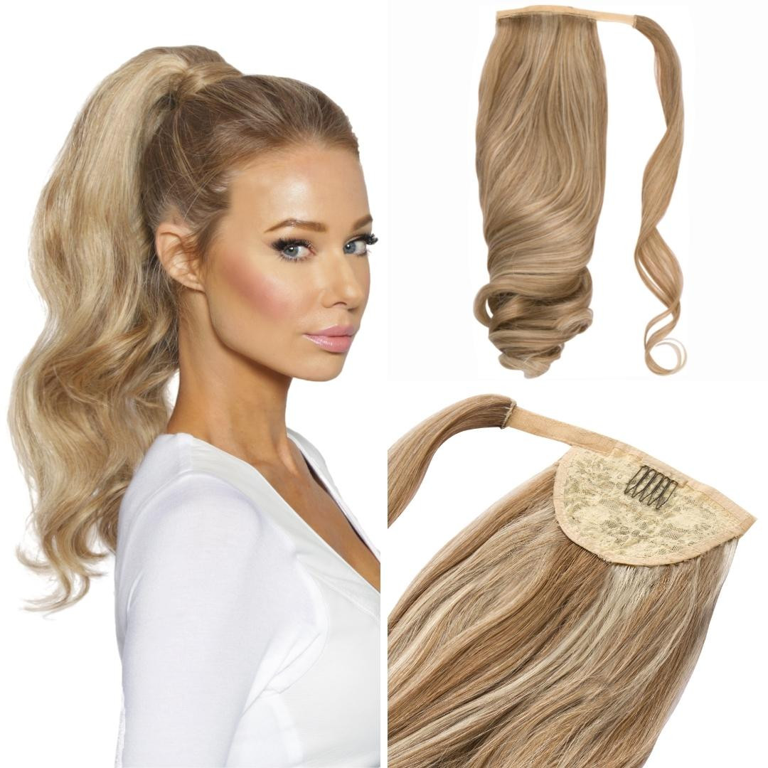 Buy 20" Pale Ash Blonde High Quality human hair Ponytail Extensions