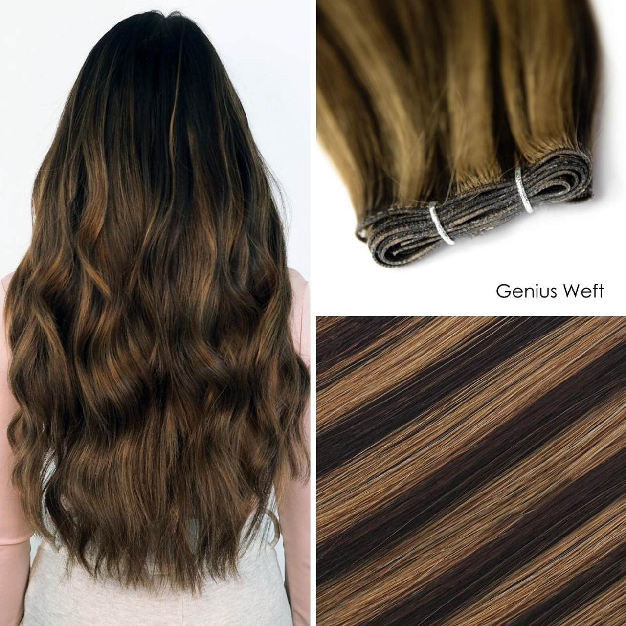 Bombshell Genius Weft HandTied Hair Extensions Cashmere Hair
