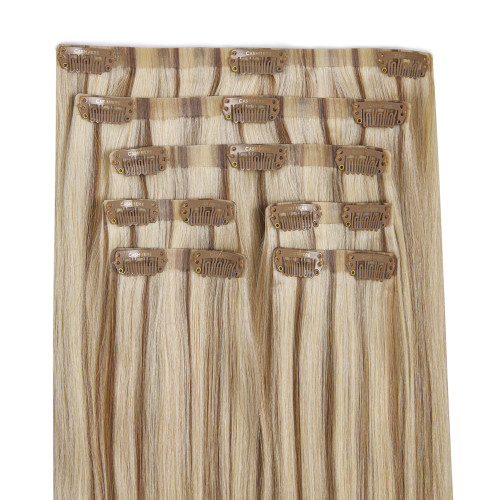 Pale Ash Blonde Seamless Clip In Hair Extensions - CASHMERE HAIR