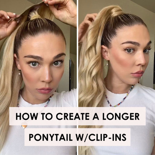 ​How To Create A Long Ponytail Using Clip In Hair Extensions By Cashmere Hair