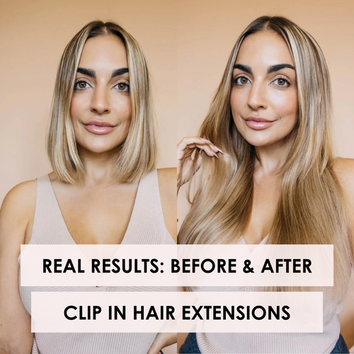 Clip In Hair Extensions: Before & After