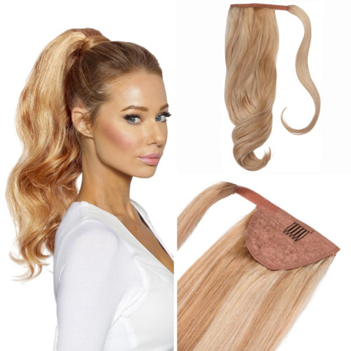 Golden Blonde Real Human Remy Hair Wrap Ponytail Cashmere Hair extensions