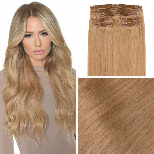 Sunset Blonde Clip In Hair Extensions Cashmere Hair