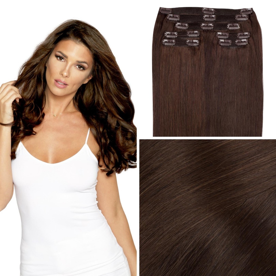 Bombshell Brown Hair Extensions Cashmere Hair Clip In Extensions