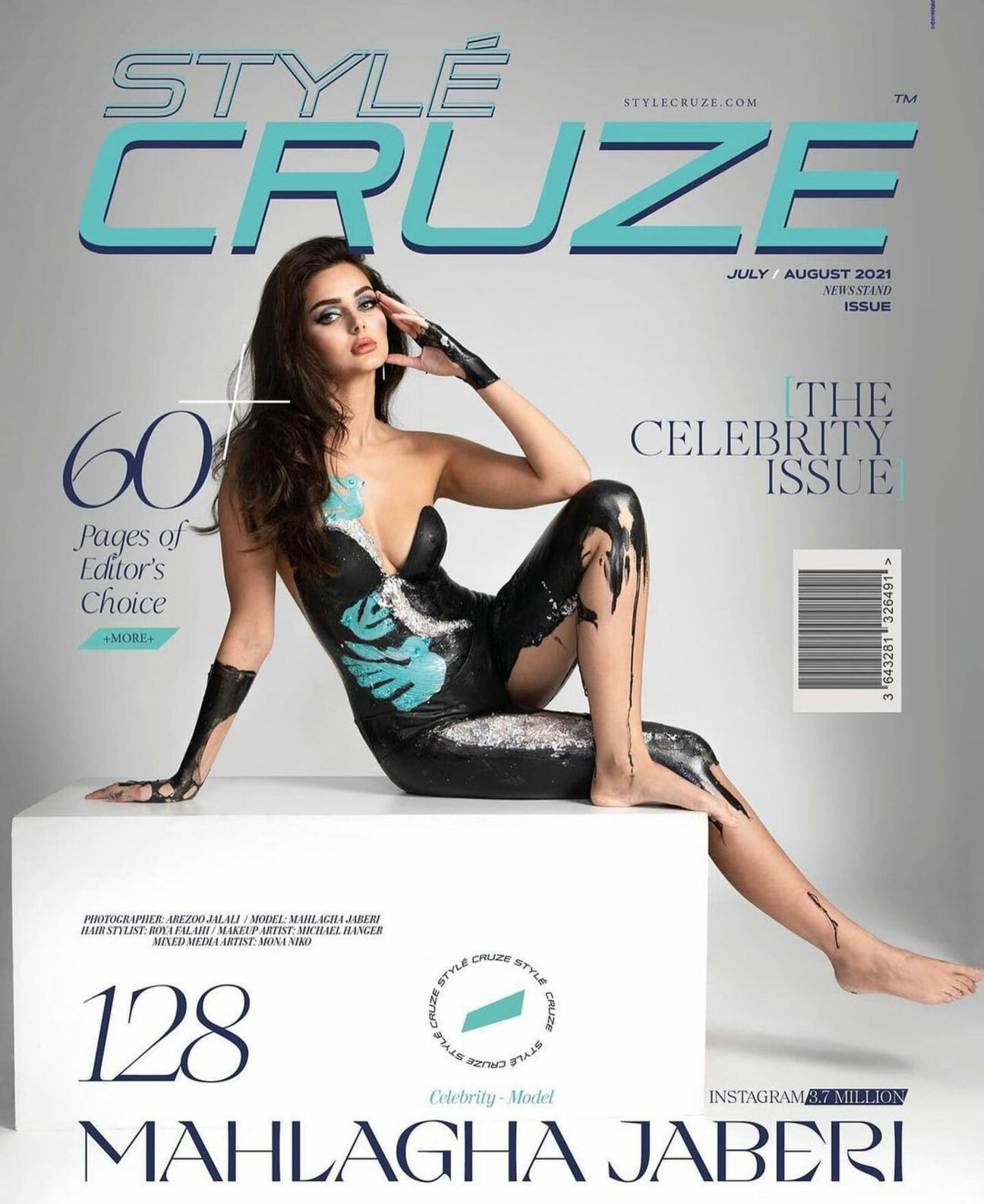 Mahlagha Jaberi wearing Cashmere Hair in Style Cruze Magazine