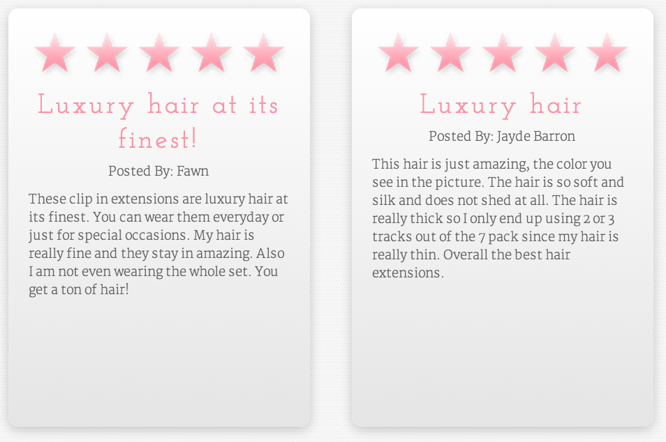 cashmere hair clip in extensions REVIEWS